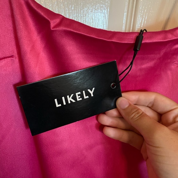 Likely Silk Aurora Gown Fuchsia Gown NWT - Picture 3 of 5